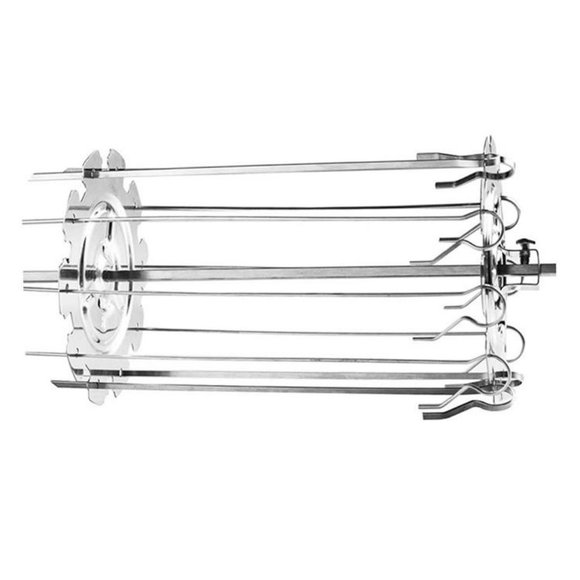 BBQ Steel Metal Roaster Rotisserie Skewers Needle Cage Oven Rotisserie Motor - Picture 12 of 15
